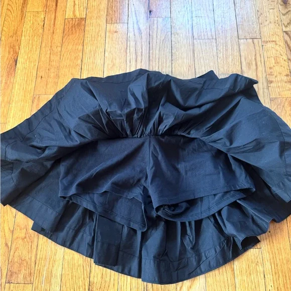 Anthropologie Black Cotton Skort - Picture 3 of 4